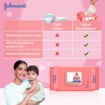 ohnson's Baby Wet Wipes | 216 Wipes | Alcohol & Soap Free | Prevents Rashes & Redness | with 3X Moisturising Lotion | As Mild as Pure Water | Enriched with Glycerin