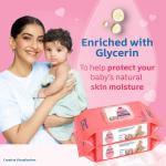 ohnson's Baby Wet Wipes | 216 Wipes | Alcohol & Soap Free | Prevents Rashes & Redness | with 3X Moisturising Lotion | As Mild as Pure Water | Enriched with Glycerin