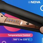 Nova NHS 901 Temperature Control Hair Straightner for Women (Black)