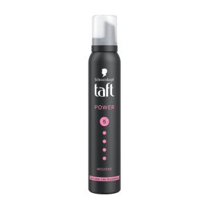 Schwarzkopf TAFT Power Hold 5 Hair Mousse, Lasts 24 Hours, Cashmere-Like Softness, With No Stickiness, Heat Protection, Silicone Free, Lightweight Styler To Controls Frizz
